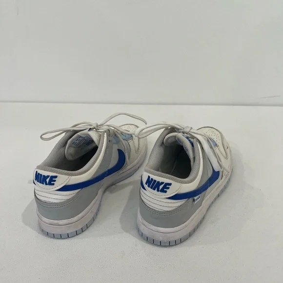 Nike Dunk Low Ivory Hyper Royal Just Stitch It FB1843-141 Size 4Y Women’s 5.5 - Picture 7 of 8